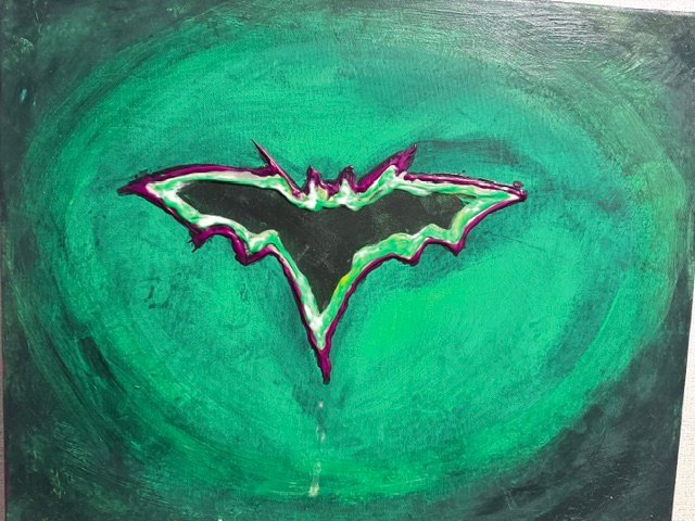 Emerald Bat Painting