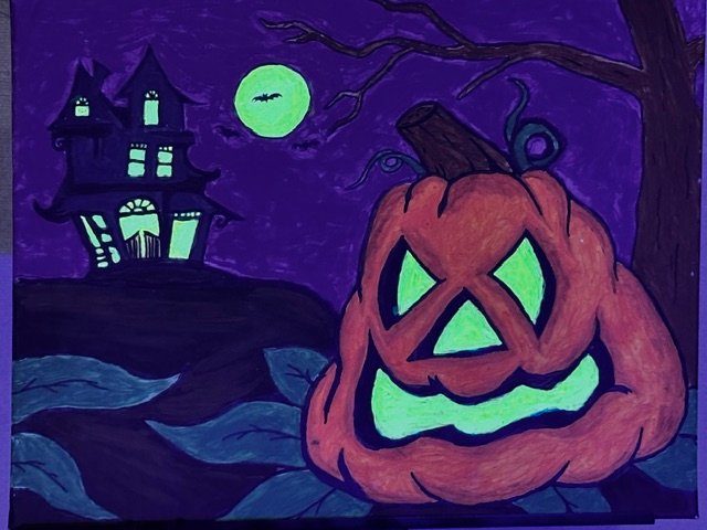 UV Pumpkin Painting